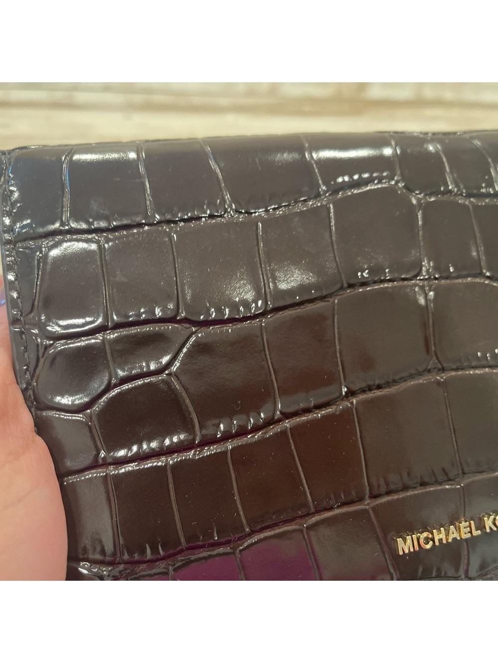 Michael Kors‎ Glossy Black Croc Mini Bag - Picture 5 of 5